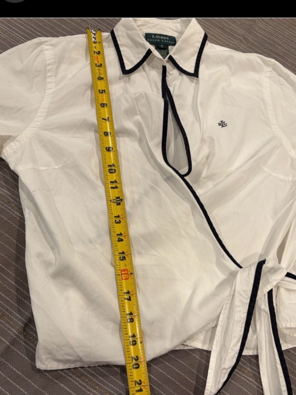 Ralph Lauren White Jacket with Black Trim